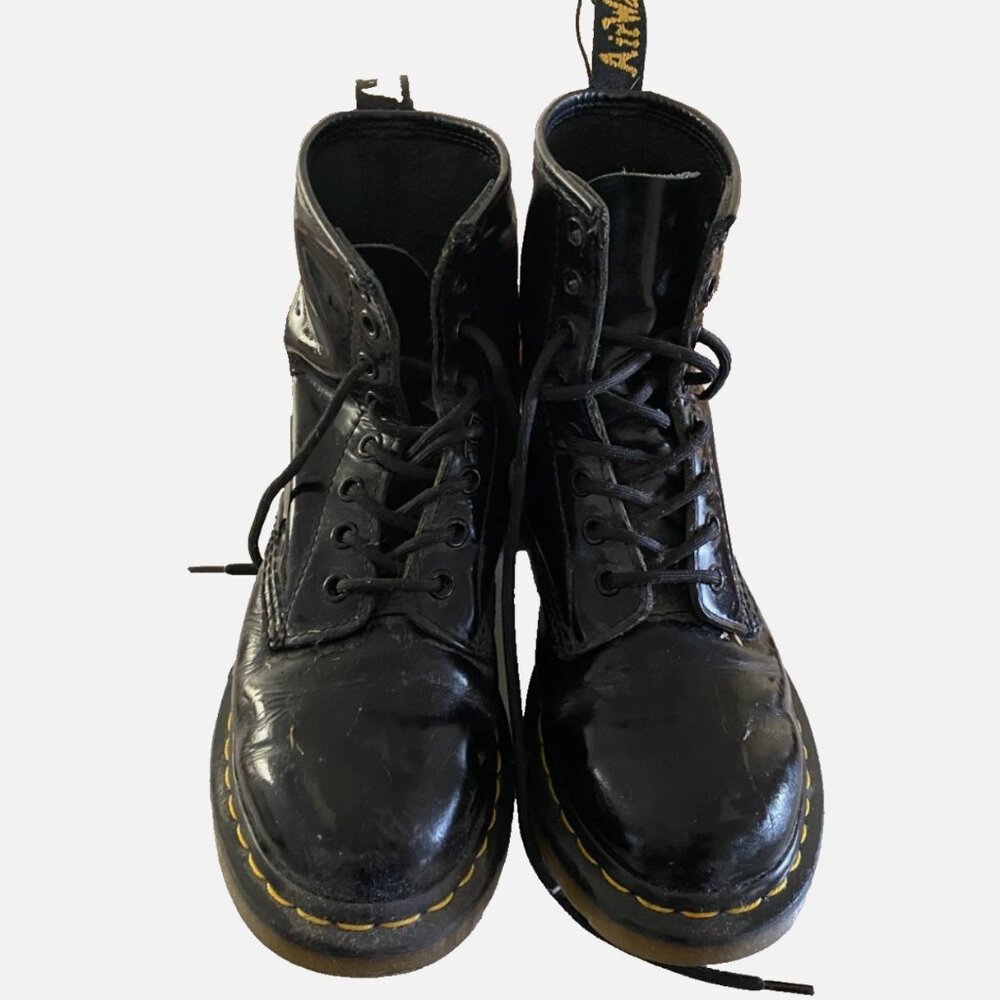 Authentic Doc Martens Black Boots 1460 Vegan Leather, Great Condition